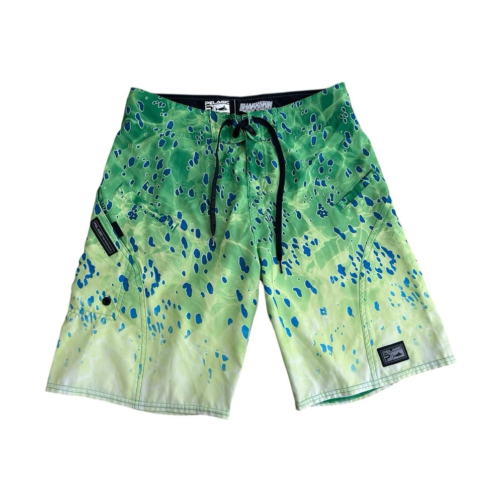 Pelagic Board Shorts Youth Boys 29 Sharkskin Tech Swim‎ Trunks Water